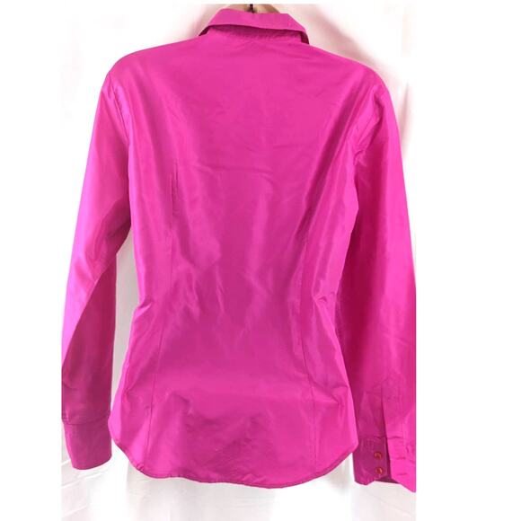 ETRO Pink Fuchsia Silk Button Women's Toop sz 40 Milano - Picture 7 of 9